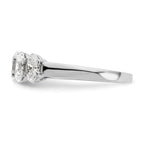 Oval Lab-Grown Diamond Five-Stone Anniversary Ring in 14K White Gold, 2mm (2 ct. tw.), Size 7 - Sophia Jewelers