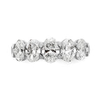 Oval Lab-Grown Diamond Five-Stone Anniversary Ring in 14K White Gold, 2mm (2 ct. tw.), Size 7 - Sophia Jewelers