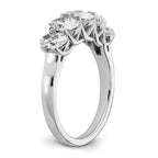 Oval Lab-Grown Diamond Five-Stone Anniversary Ring in 14K White Gold, 2mm (2 ct. tw.), Size 7 - Sophia Jewelers