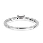 14k White Gold Polished Ruby and Diamond Ring