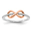 14k Two-tone White & Rose Polished Infinity Diamond Ring