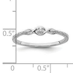14k White Gold Polished Fancy Diamond Ring