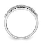 14k White Gold Polished Fancy Diamond Ring