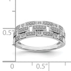 14k White Gold Polished Fancy Diamond Ring