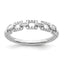 14k White Gold Polished Squares Diamond Ring