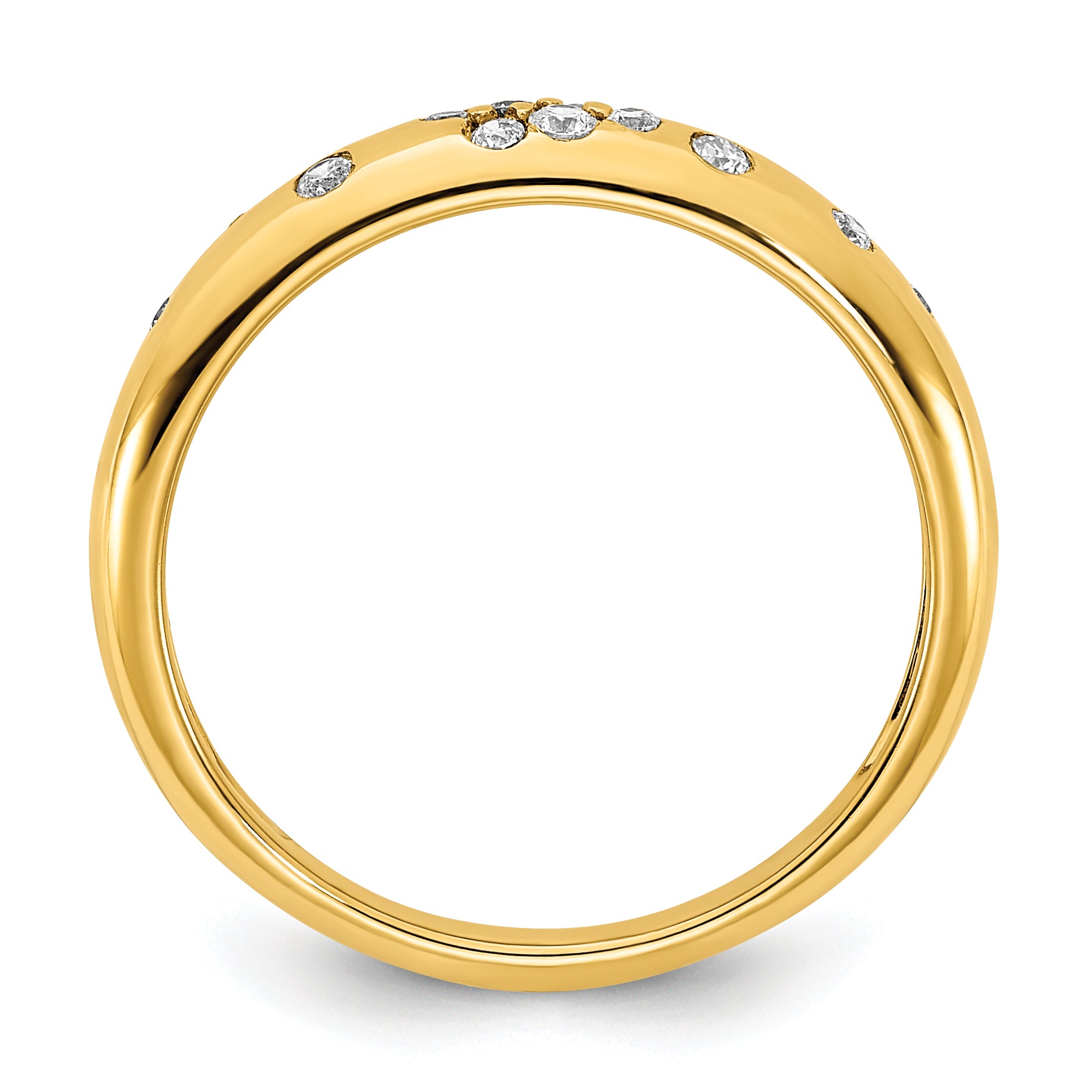 10K Polished Diamond Sprinkle Ring Secondary image