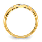 14K Polished Diamond Sprinkle Ring