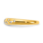 14K Polished Diamond Sprinkle Ring