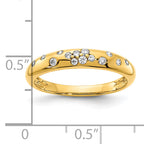 14K Polished Diamond Sprinkle Ring