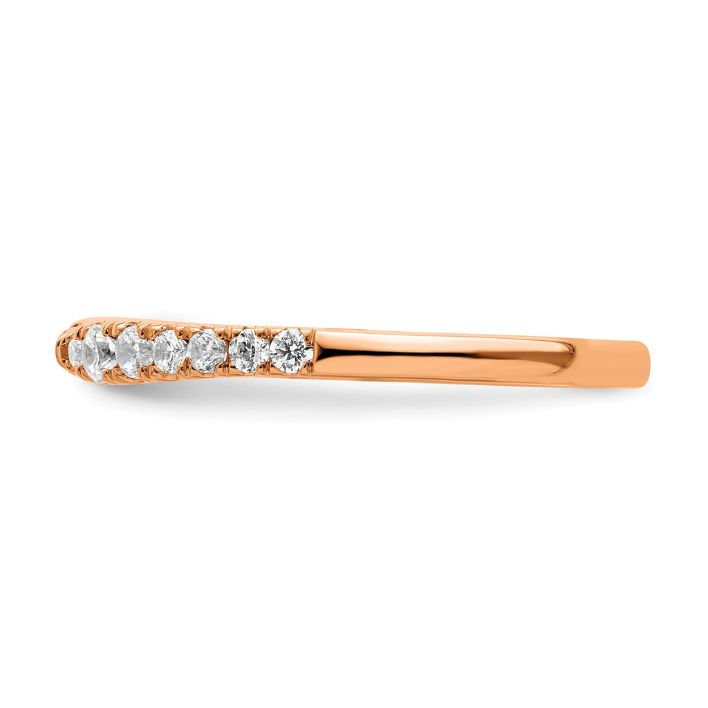 Lab-Grown Diamond Band in 14K Rose Gold, 2.2mm (1/4 ct. tw.), Size 7 - Sophia Jewelers