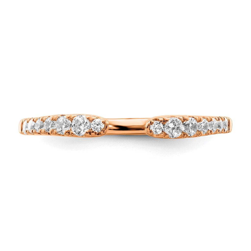 Lab-Grown Diamond Band in 14K Rose Gold, 2.2mm (1/4 ct. tw.), Size 7 - Sophia Jewelers