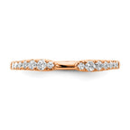 Lab-Grown Diamond Band in 14K Rose Gold, 2.2mm (1/4 ct. tw.), Size 7 - Sophia Jewelers