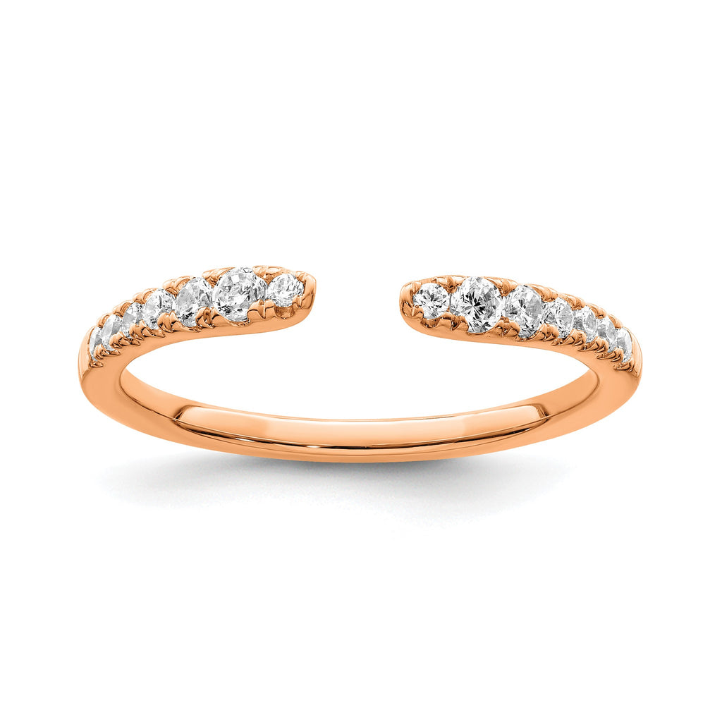 Lab-Grown Diamond Band in 14K Rose Gold, 2.2mm (1/4 ct. tw.), Size 7 - Sophia Jewelers