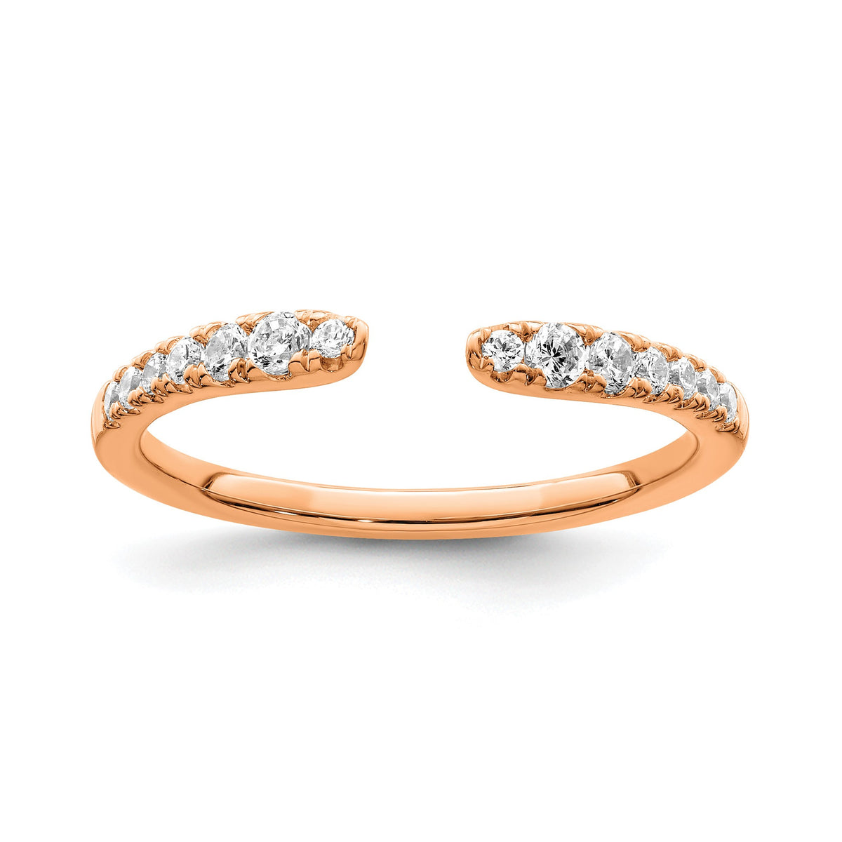 Lab-Grown Diamond Band in 14K Rose Gold, 2.2mm (1/4 ct. tw.), Size 7 - Sophia Jewelers