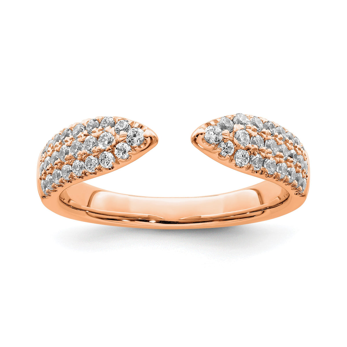 Lab-Grown Diamond Band in 14K Rose Gold, 4.6mm (1/2 ct. tw.), Size 7 - Sophia Jewelers Main image