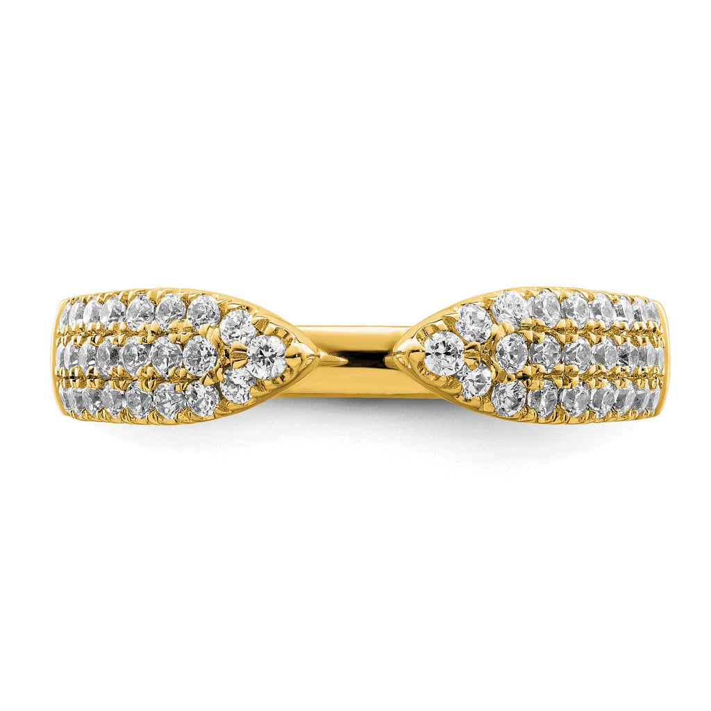 Lab-Grown Diamond Band in 14K Yellow Gold, 4.6mm (1/2 ct. tw.), Size 7 - Sophia Jewelers