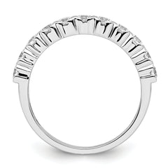 14k White Gold 3/4 carat Lab Grown Diamond VS/SI+ G+ Eleven Stone Complete Fashion band