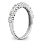 14k White Gold 3/4 carat Lab Grown Diamond VS/SI+ G+ Eleven Stone Complete Fashion band
