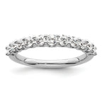 14k White Gold 3/4 carat Lab Grown Diamond VS/SI+ G+ Eleven Stone Complete Fashion band