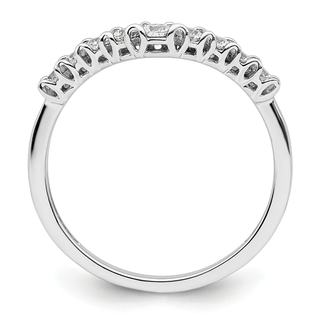 14k White Gold 3/8 carat Lab Grown Diamond VS/SI+ G+ Complete Concaved Band