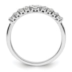 14k White Gold 3/8 carat Lab Grown Diamond VS/SI+ G+ Complete Concaved Band