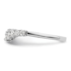 14k White Gold 3/8 carat Lab Grown Diamond VS/SI+ G+ Complete Concaved Band