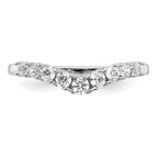 14k White Gold 3/8 carat Lab Grown Diamond VS/SI+ G+ Complete Concaved Band