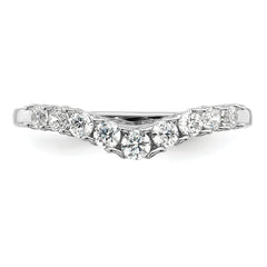 14k White Gold 3/8 carat Lab Grown Diamond VS/SI+ G+ Complete Concaved Band
