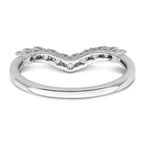 14k White Gold 3/8 carat Lab Grown Diamond VS/SI+ G+ Complete Concaved Band