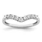 14k White Gold 3/8 carat Lab Grown Diamond VS/SI+ G+ Complete Concaved Band
