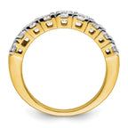 14k 1 carat Lab Grown Diamond VS/SI+ G+ Nine Stone Complete Fashion band