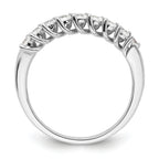 14k White Gold 1/2 carat Lab Grown Diamond VS/SI+ G+ Nine Stone Complete Fashion band