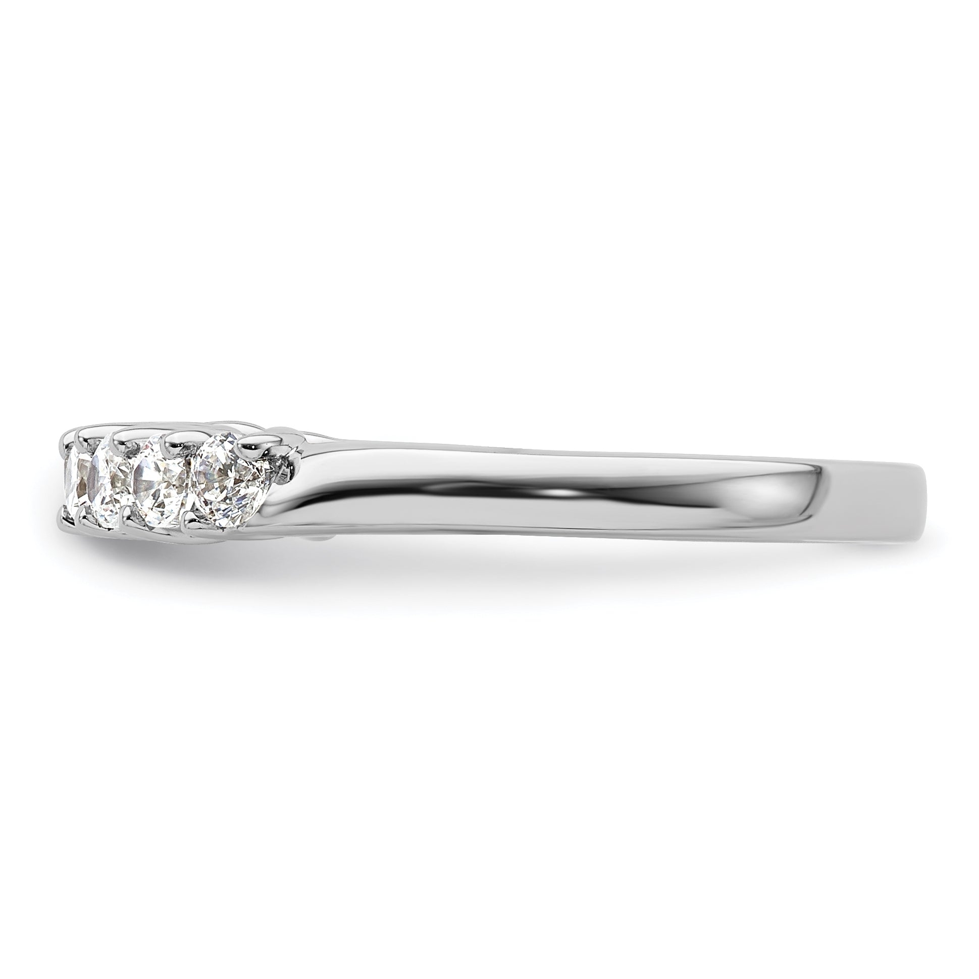 14k White Gold 1/2 carat Lab Grown Diamond VS/SI+ G+ Nine Stone Complete Fashion band