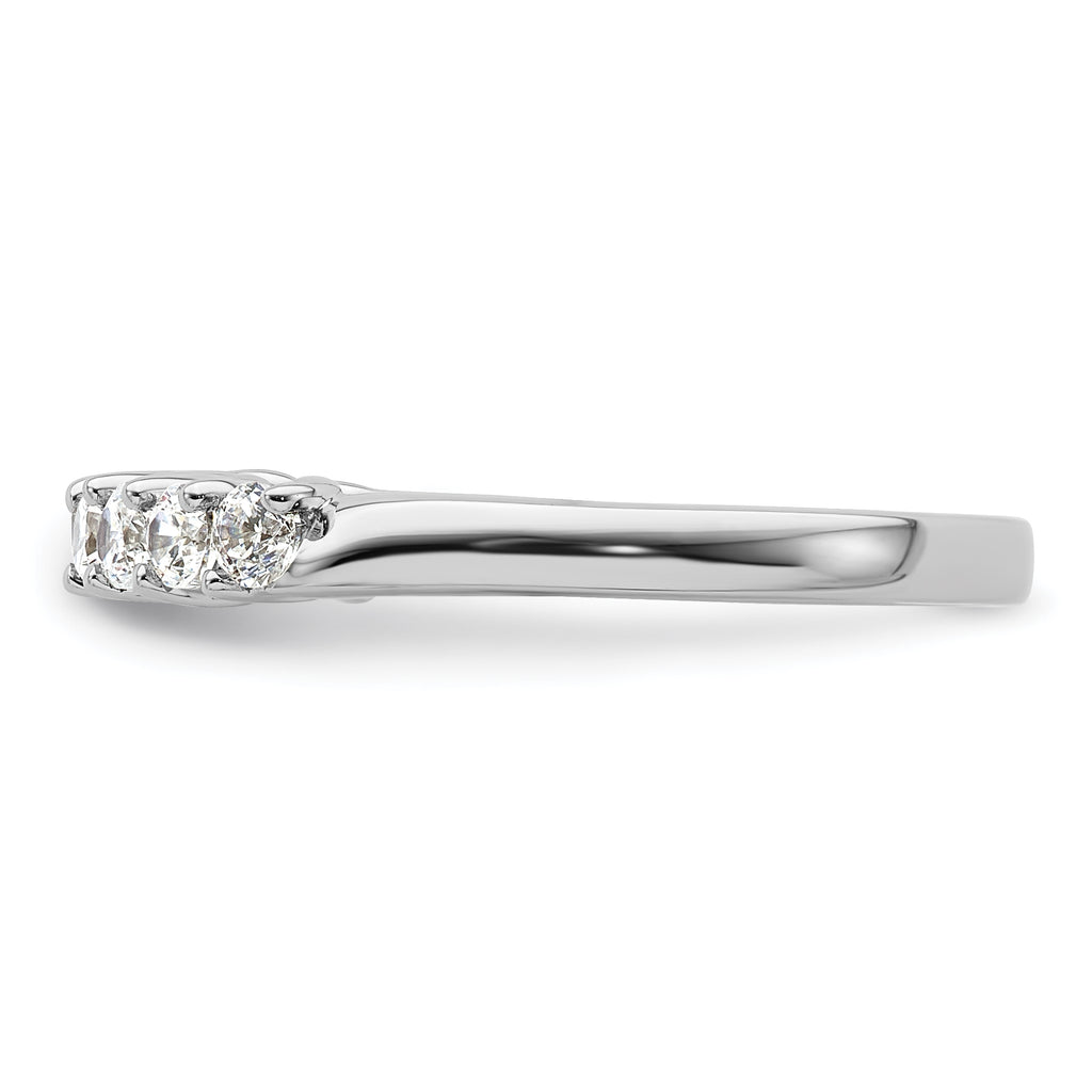 14k White Gold 1/2 carat Lab Grown Diamond VS/SI+ G+ Nine Stone Complete Fashion band