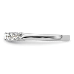 14k White Gold 1/2 carat Lab Grown Diamond VS/SI+ G+ Nine Stone Complete Fashion band