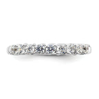 14k White Gold 1/2 carat Lab Grown Diamond VS/SI+ G+ Nine Stone Complete Fashion band