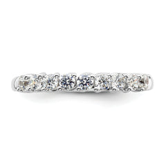14k White Gold 1/2 carat Lab Grown Diamond VS/SI+ G+ Nine Stone Complete Fashion band