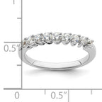 14k White Gold 1/2 carat Lab Grown Diamond VS/SI+ G+ Nine Stone Complete Fashion band