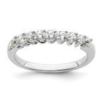14k White Gold 1/2 carat Lab Grown Diamond VS/SI+ G+ Nine Stone Complete Fashion band