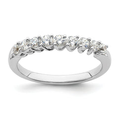 14k White Gold 1/2 carat Lab Grown Diamond VS/SI+ G+ Nine Stone Complete Fashion band