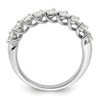 14k White Gold 1 carat Lab Grown Diamond VS/SI+ G+ Nine Stone Complete Fashion band