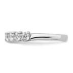 14k White Gold 1 carat Lab Grown Diamond VS/SI+ G+ Nine Stone Complete Fashion band