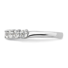 14k White Gold 1 carat Lab Grown Diamond VS/SI+ G+ Nine Stone Complete Fashion band