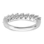 14k White Gold 1 carat Lab Grown Diamond VS/SI+ G+ Nine Stone Complete Fashion band