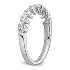 14k White Gold 1 carat Lab Grown Diamond VS/SI+ G+ Nine Stone Complete Fashion band