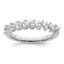 14k White Gold 1 carat Lab Grown Diamond VS/SI+ G+ Nine Stone Complete Fashion band