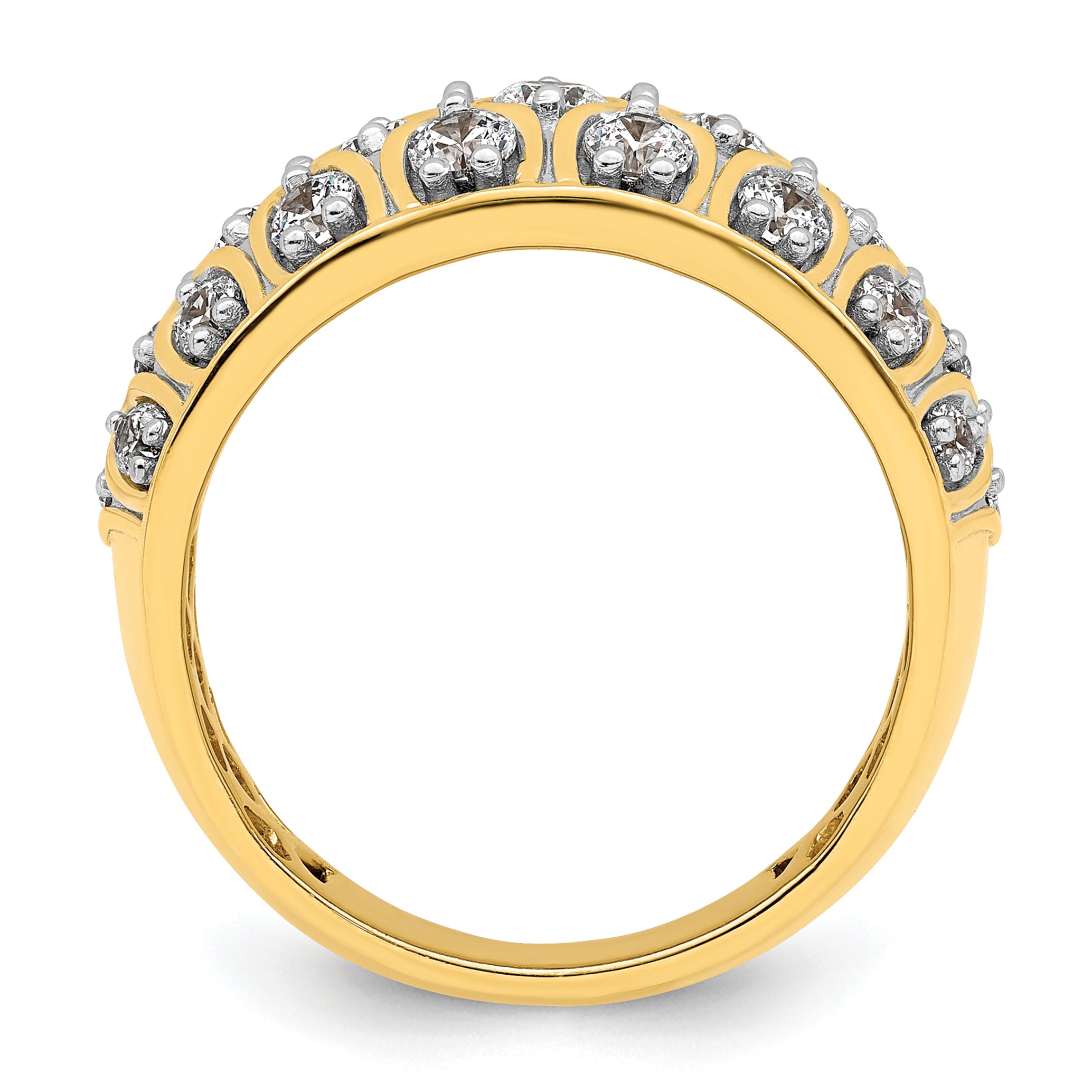 14k 1 1/6 carat Lab Grown Diamond VS/SI+ G+ Complete Fashion Ring