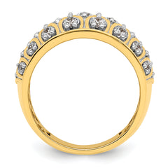 14k 1 1/6 carat Lab Grown Diamond VS/SI+ G+ Complete Fashion Ring