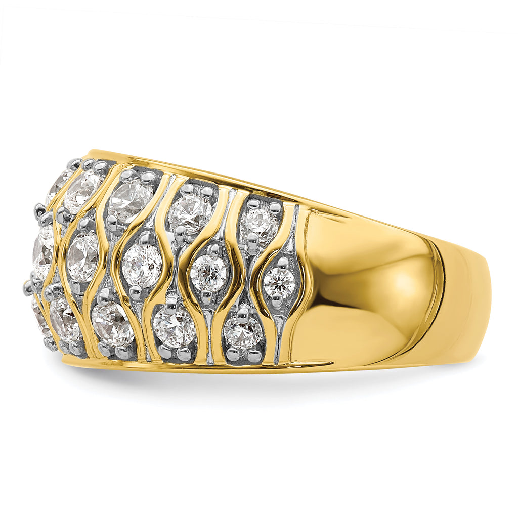 14k 1 1/6 carat Lab Grown Diamond VS/SI+ G+ Complete Fashion Ring