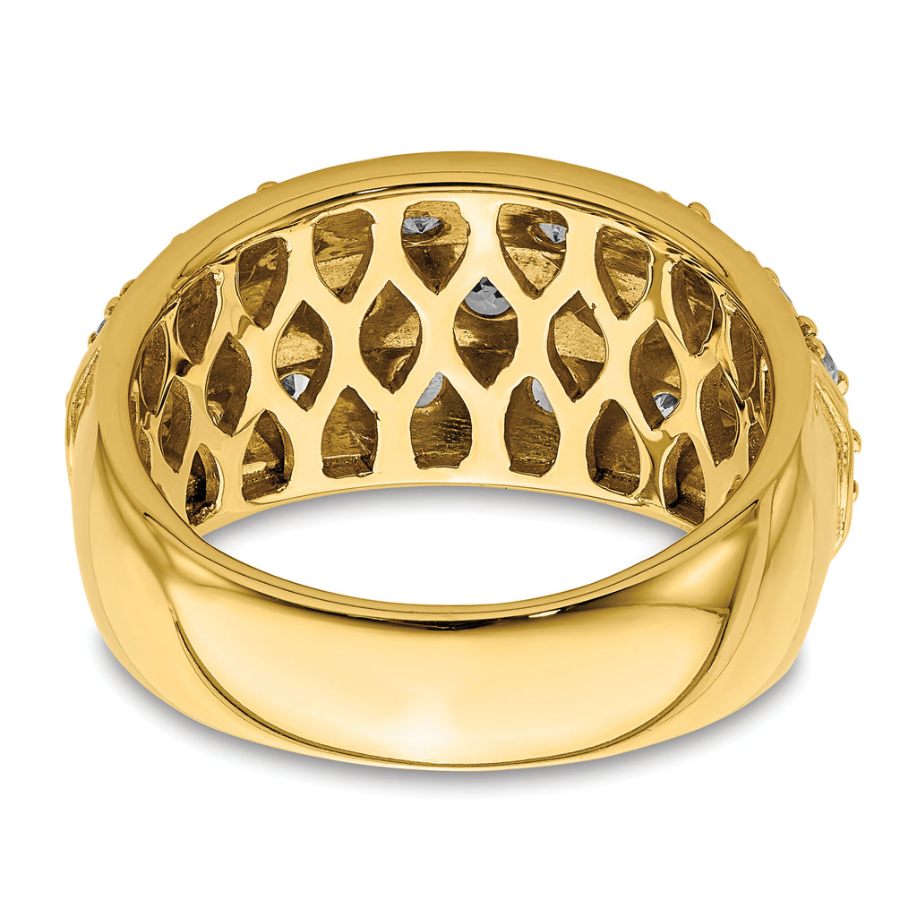 14k 1 1/6 carat Lab Grown Diamond VS/SI+ G+ Complete Fashion Ring